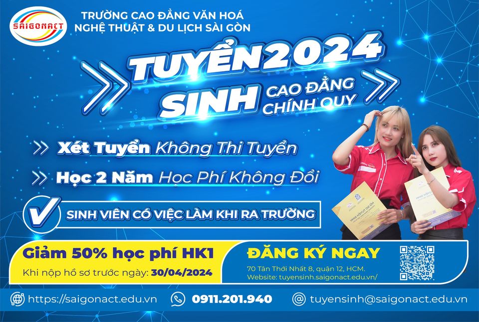 Cover image for Trường Cao Đẳng Văn Hoá Nghệ Thuật Và Du Lịch Sài Gòn (Saigonact)