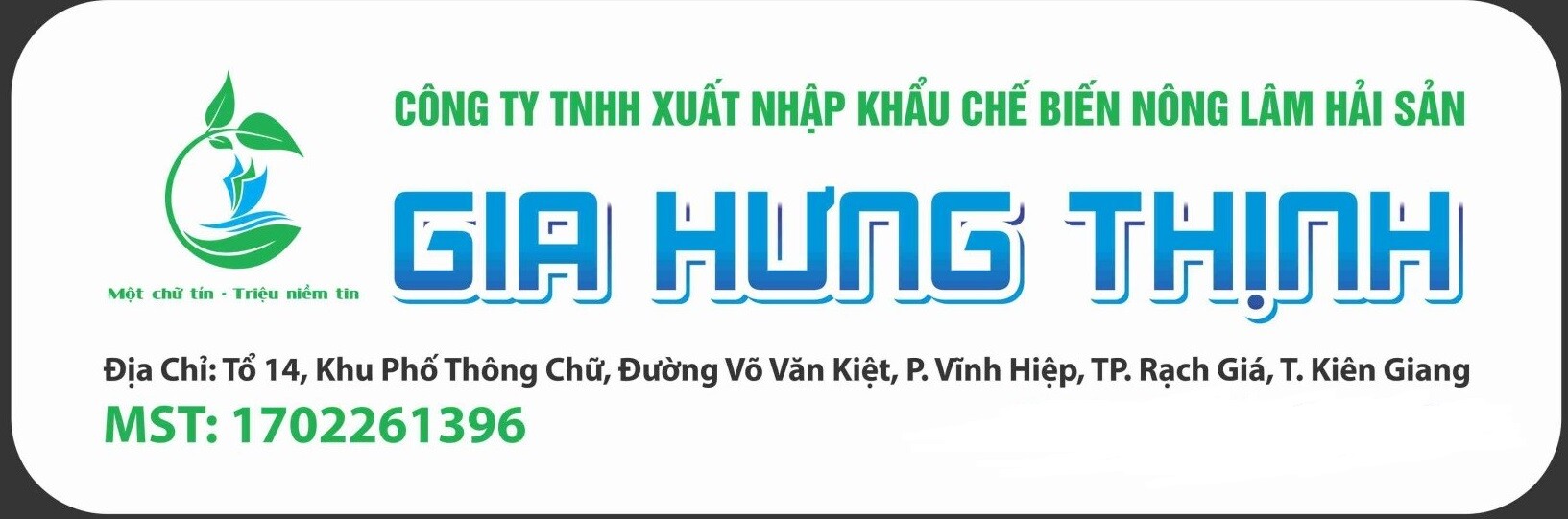 Cover image for XUẤT NHẬP KHẨU CHẾ BIẾN NÔNG LÂM HẢI SẢN GIA HƯNG THỊNH