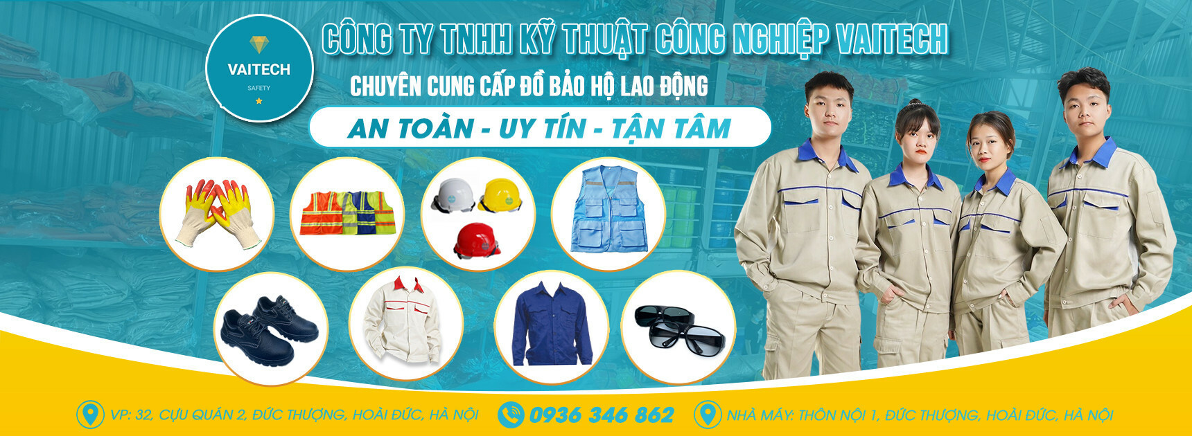 Cover image for Kỹ Thuật Công Nghiệp Vaitech - Bảo Hộ Lao Động Vaitech