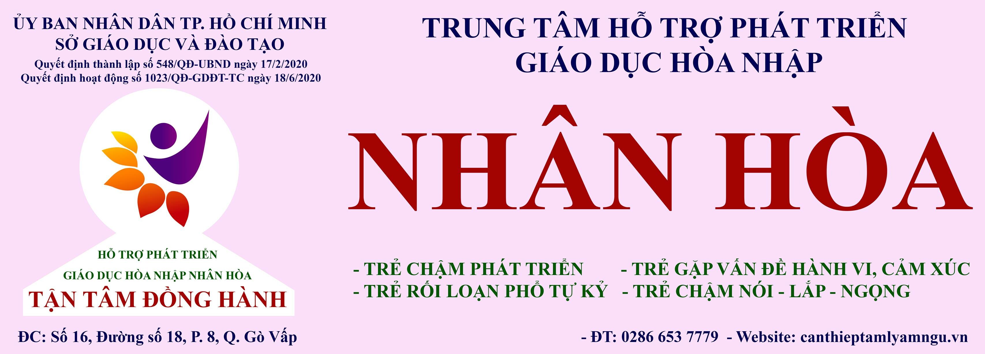 Cover image for Trung tâm Hỗ trợ phát triển giáo dục hòa nhập Nhân Hòa