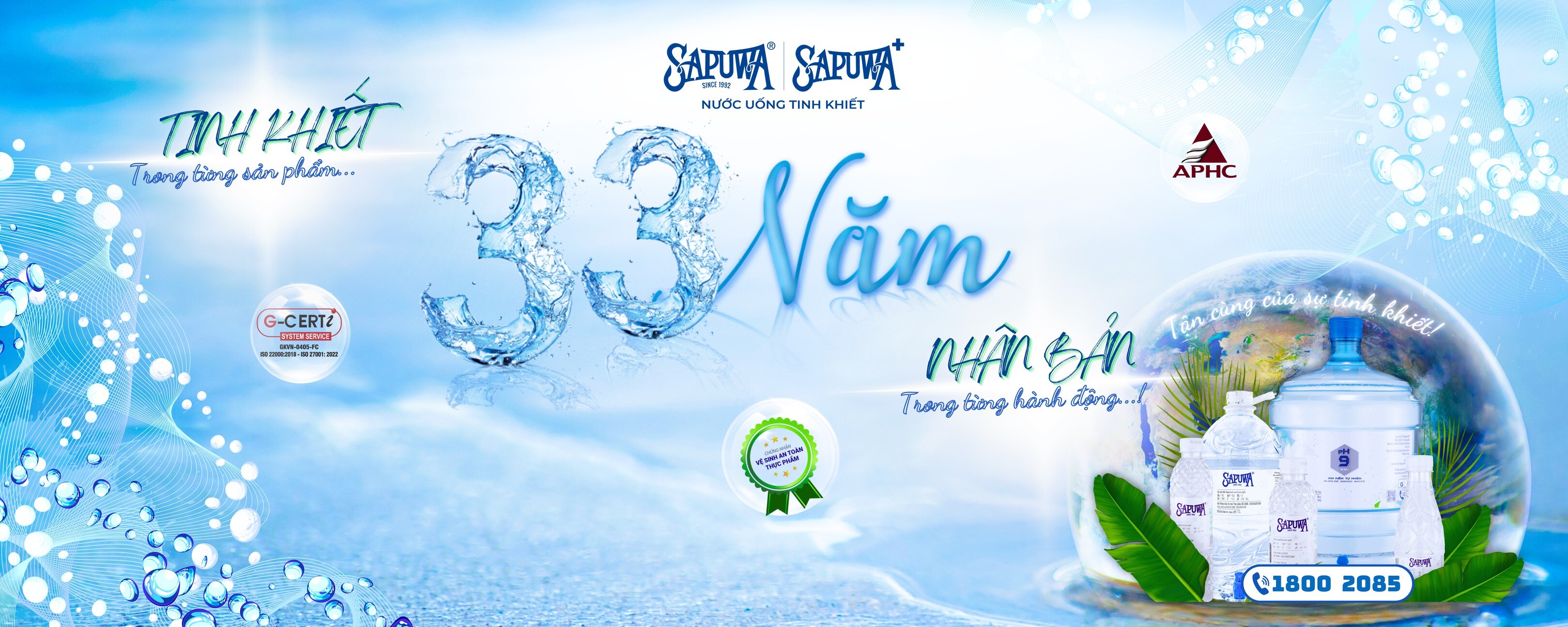 Cover image for Nước uống tinh khiết Sài Gòn - Sapuwa