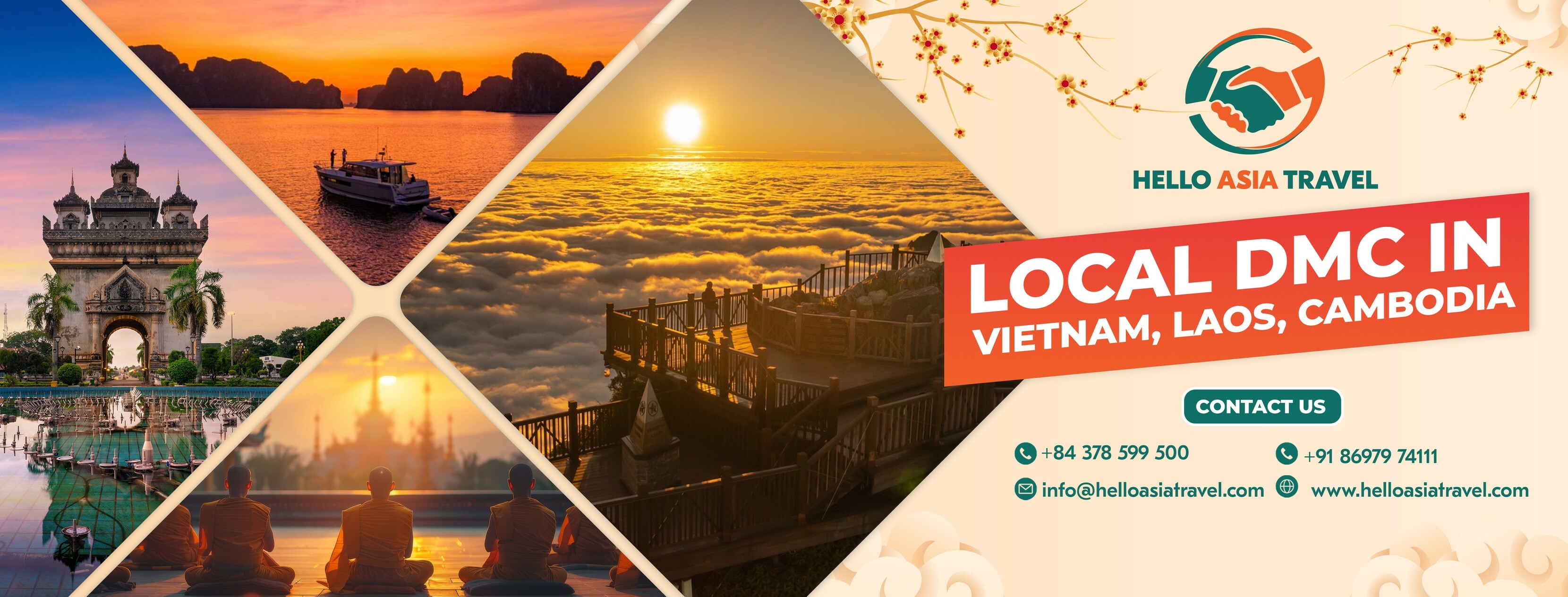 Cover image for Hello Asia Travel - DMC Vietnam Laos Cambodia