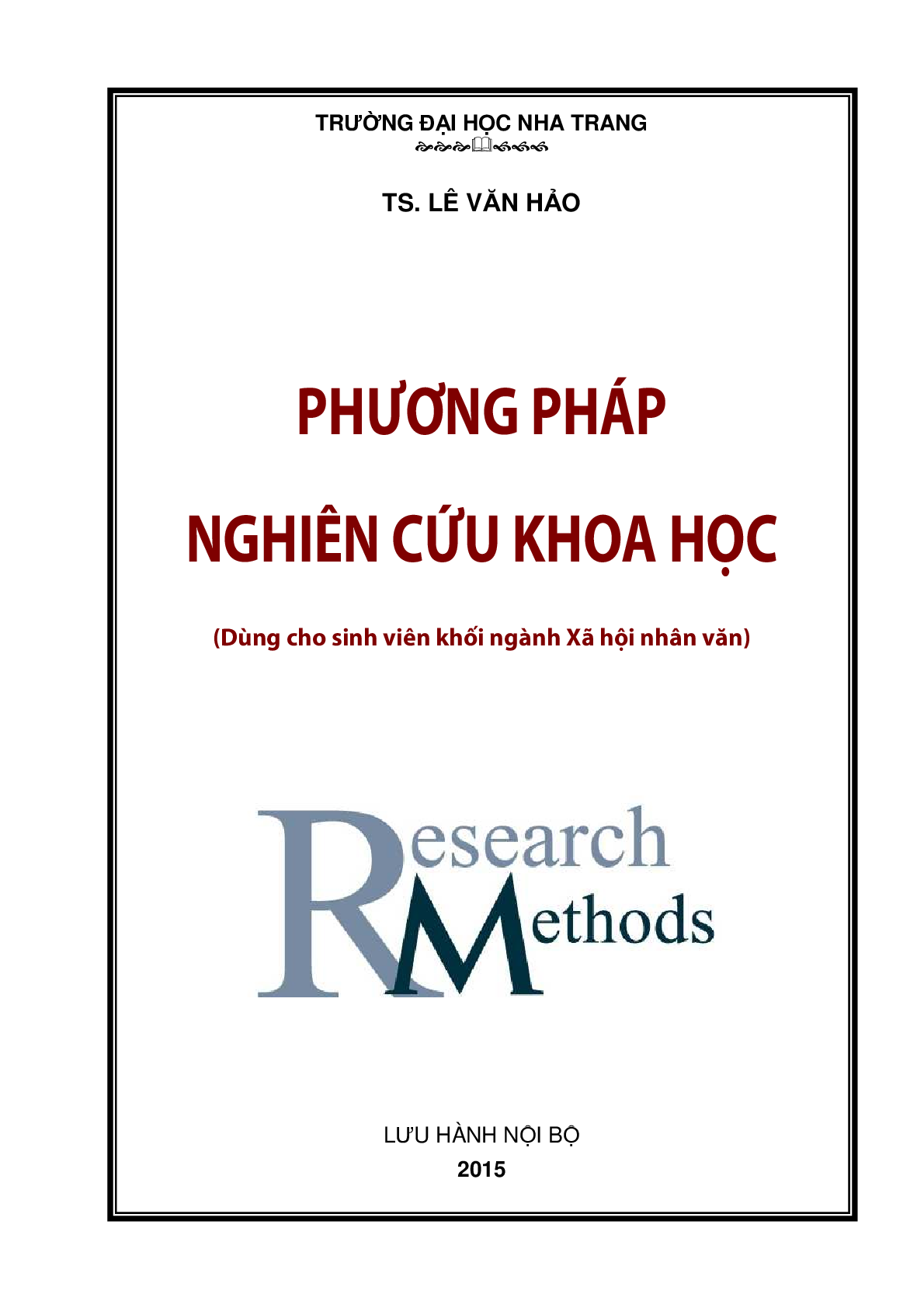 Giáo trình Phương pháp nghiên cứu khoa học | Trường Đại học Nha Trang (trang 1)