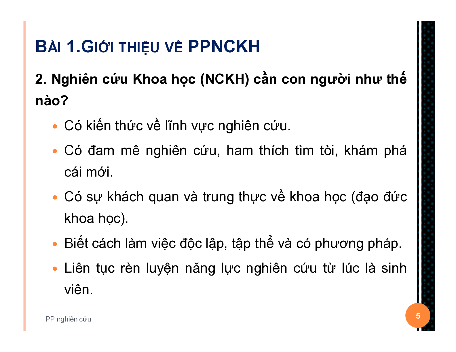 Bài giảng học phần Phương pháp nghiên cứu khoa học | Học viện Kỹ thuật Quân sự (trang 5)