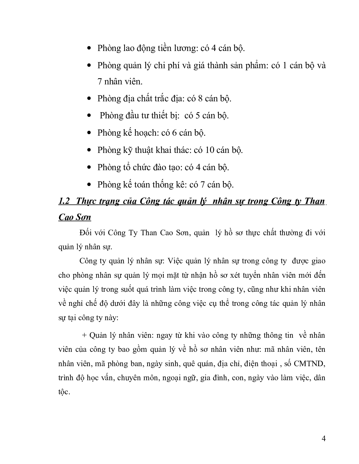 Khảo sát hệ thống quản lý nhân sự trong công ty than Cao Sơn (trang 4)