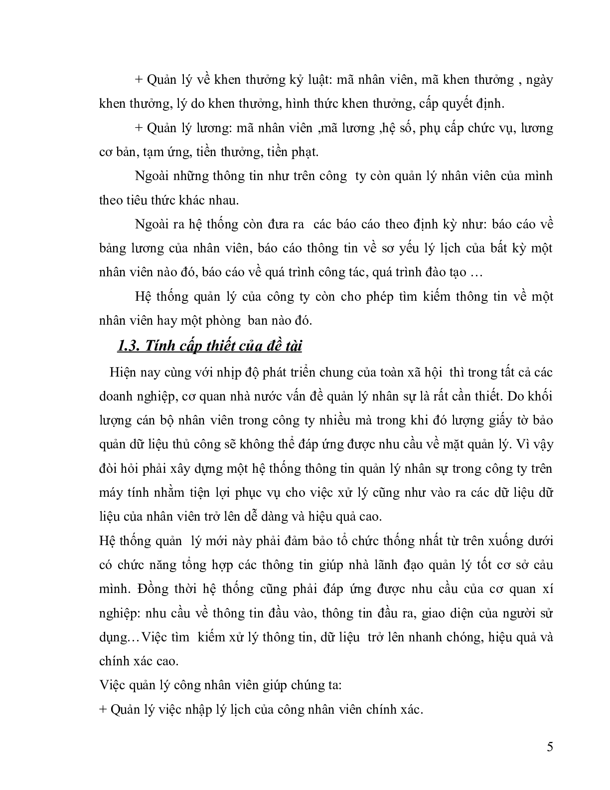 Khảo sát hệ thống quản lý nhân sự trong công ty than Cao Sơn (trang 5)