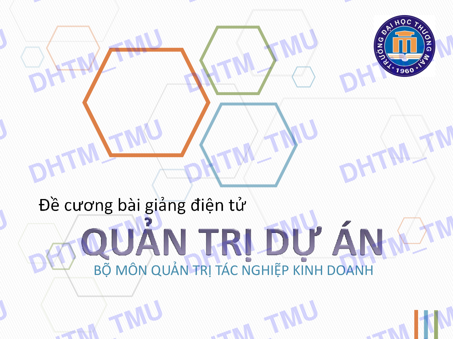 Bài giảng PPT (Power Point) học phần Quản trị dự án | SLIDE | Đại học Thương mại (trang 1)