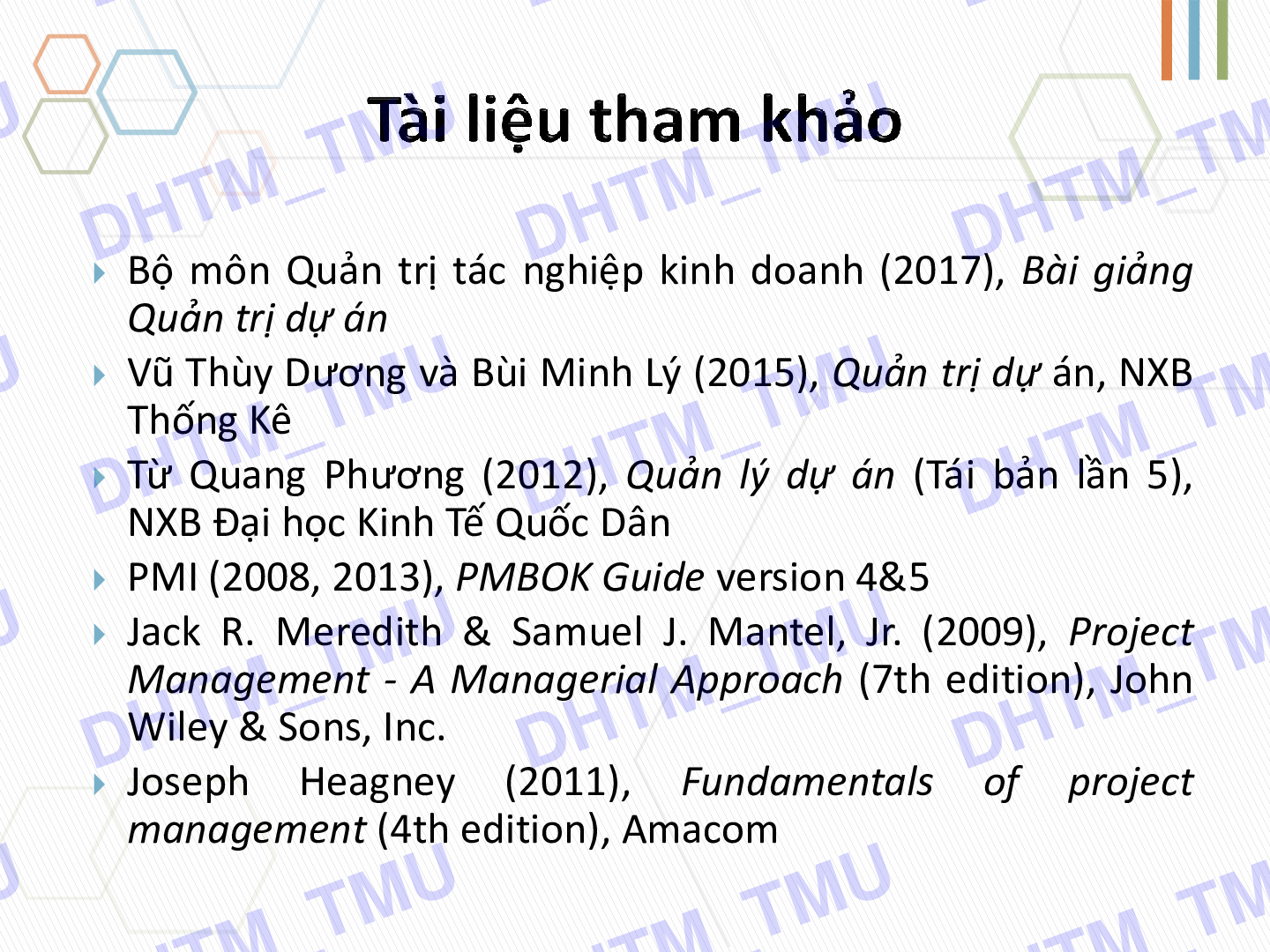 Bài giảng PPT (Power Point) học phần Quản trị dự án | SLIDE | Đại học Thương mại (trang 3)