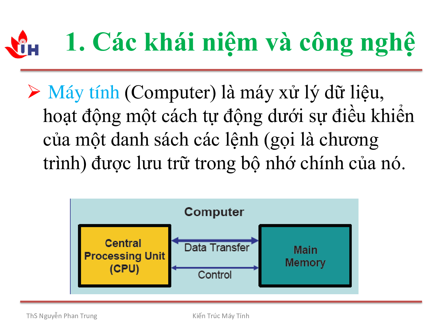 Bài giảng PPT (Power Point) học phần Kiến trúc máy tính | SLIDE | Đại học Công nghiệp thành phố Hồ Chí Minh (trang 7)