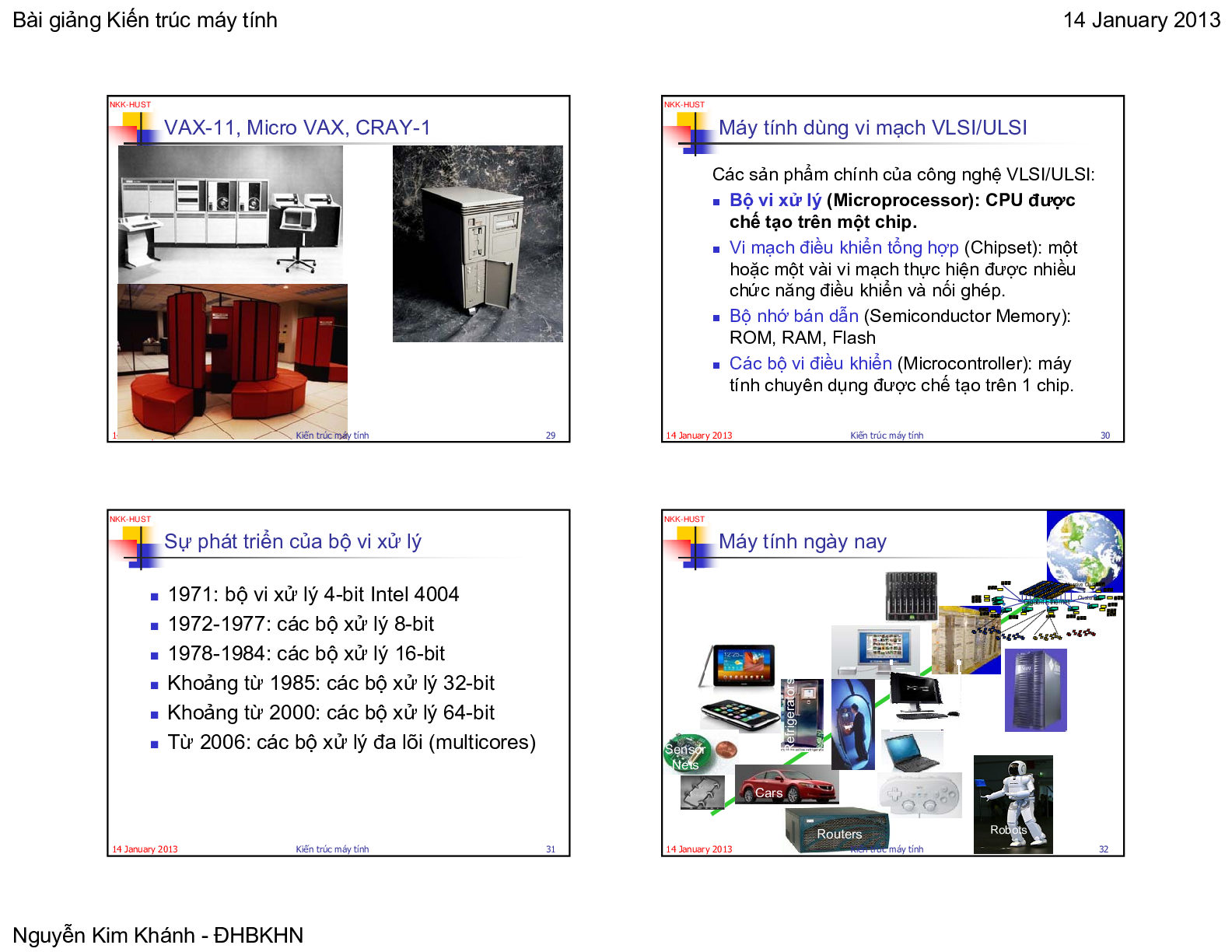 Bài giảng PPT (Power Point) học phần Kiến trúc máy tính | SLIDE | Trường Đại học Bách Khoa Hà Nội (trang 8)