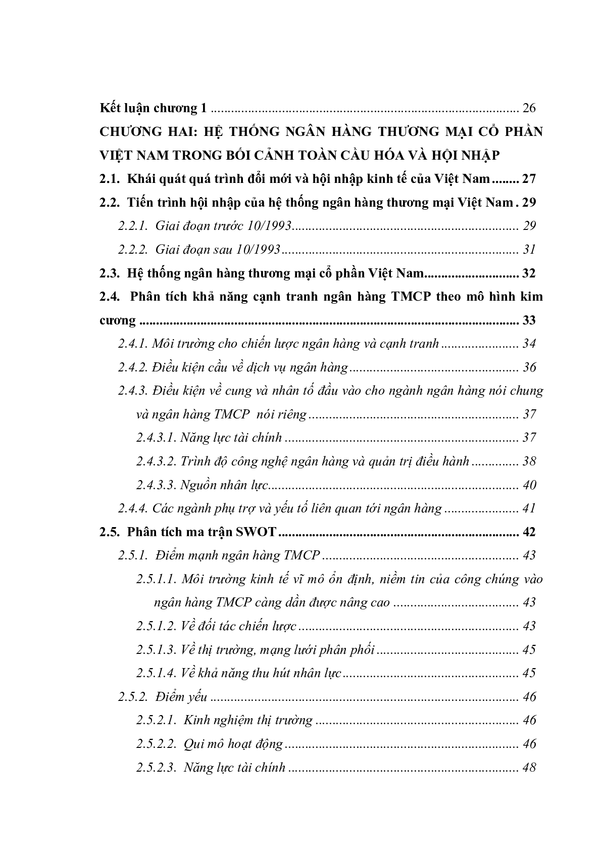 Mô hình SWOT ngân hàng trong tiến trình toàn cầu hóa và hội nhập kinh tế (trang 3)