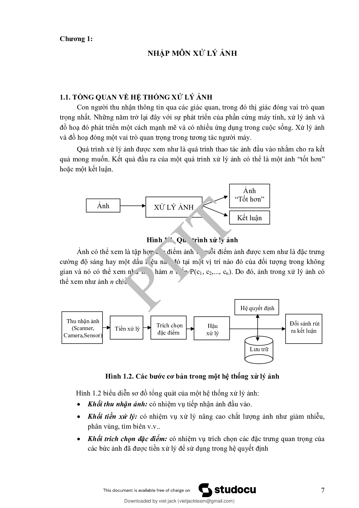 Bài giảng học phần Xử lý ảnh | Học Viện Công Nghệ Bưu Chính Viễn Thông (2025) (trang 6)