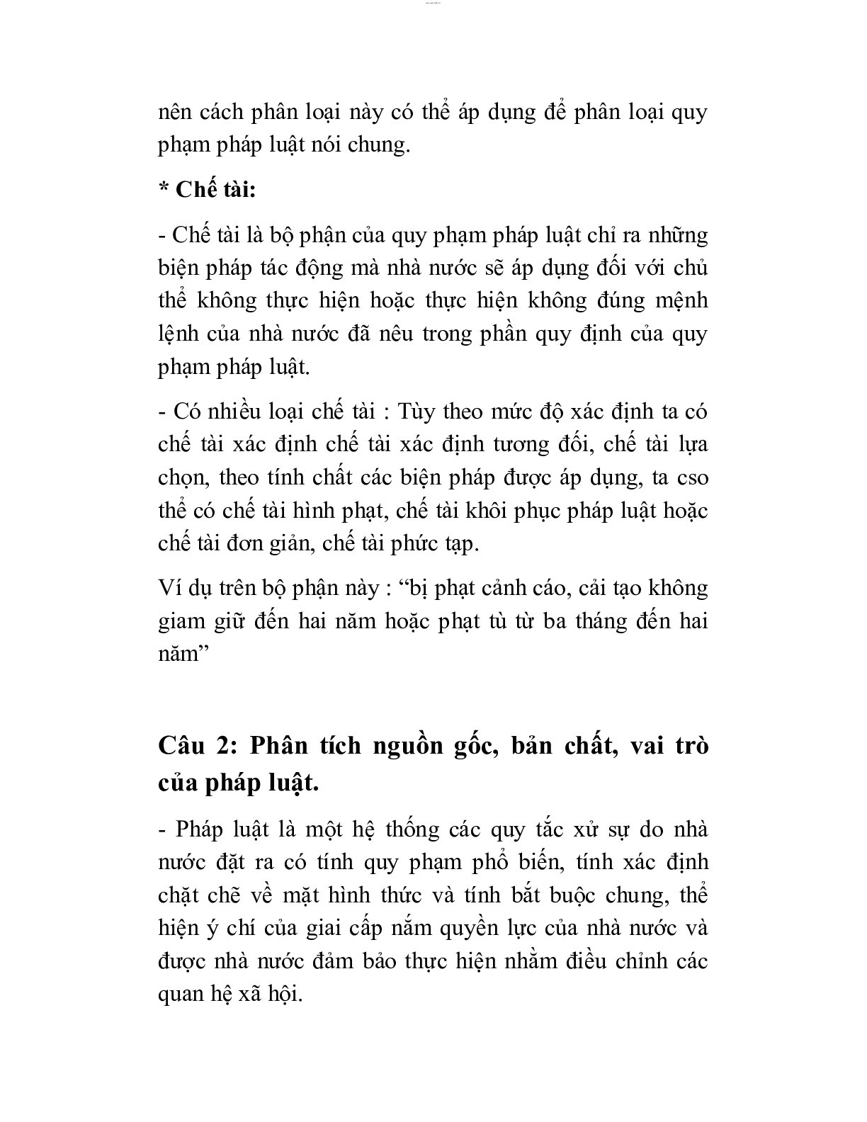 Đề cương ôn tập học phần Pháp luật đại cương | Tổng hợp nhiều trường đại học (trang 3)