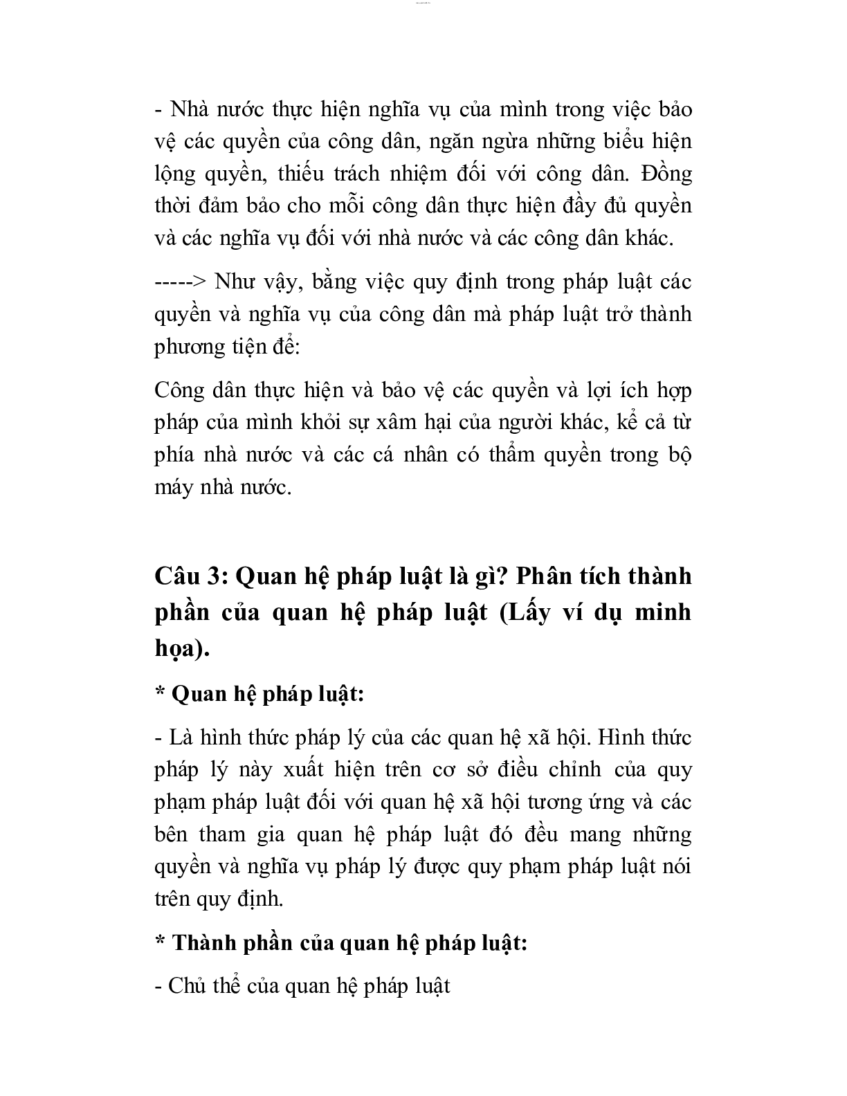 Đề cương ôn tập học phần Pháp luật đại cương | Tổng hợp nhiều trường đại học (trang 6)