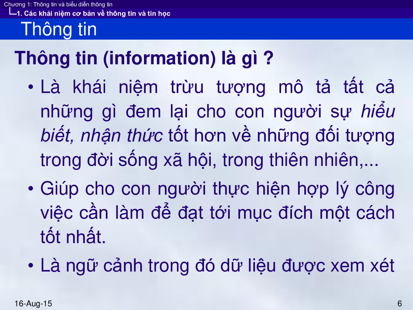 Bài giảng PPT (Power Point) học phần Tin học đại cương | SLIDE | Đại học Sư Phạm Hà Nội (trang 6)