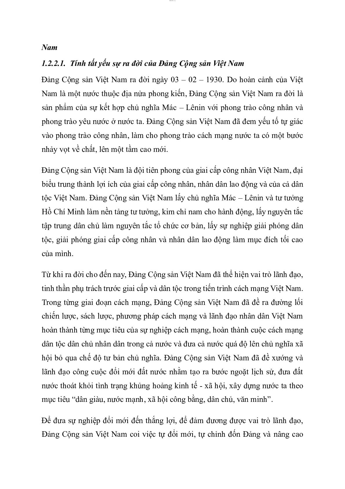 Mẫu tiểu luận Tư tưởng Hồ Chí Minh về Đảng Cộng Sản Việt Nam | PDF | Học Viện Báo Chí và Tuyên Truyền (trang 6)