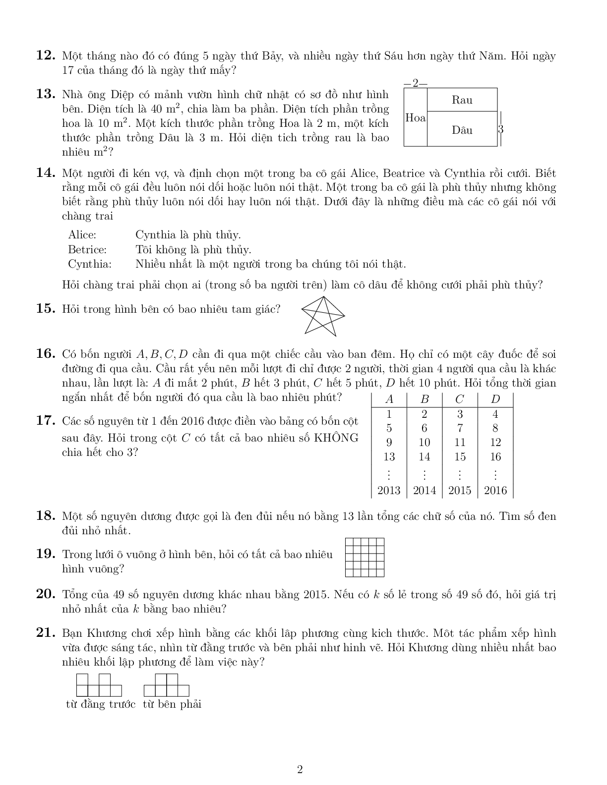 Đề thi MYTS 2015 | PDF (trang 2)