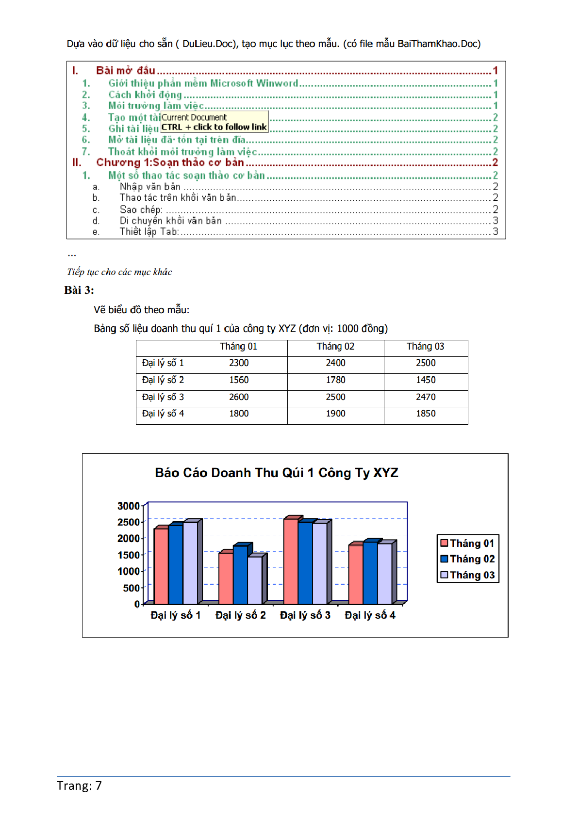 Ngân hàng bài tập Word nâng cao | Tin học đại cương (có lời giải) (trang 7)