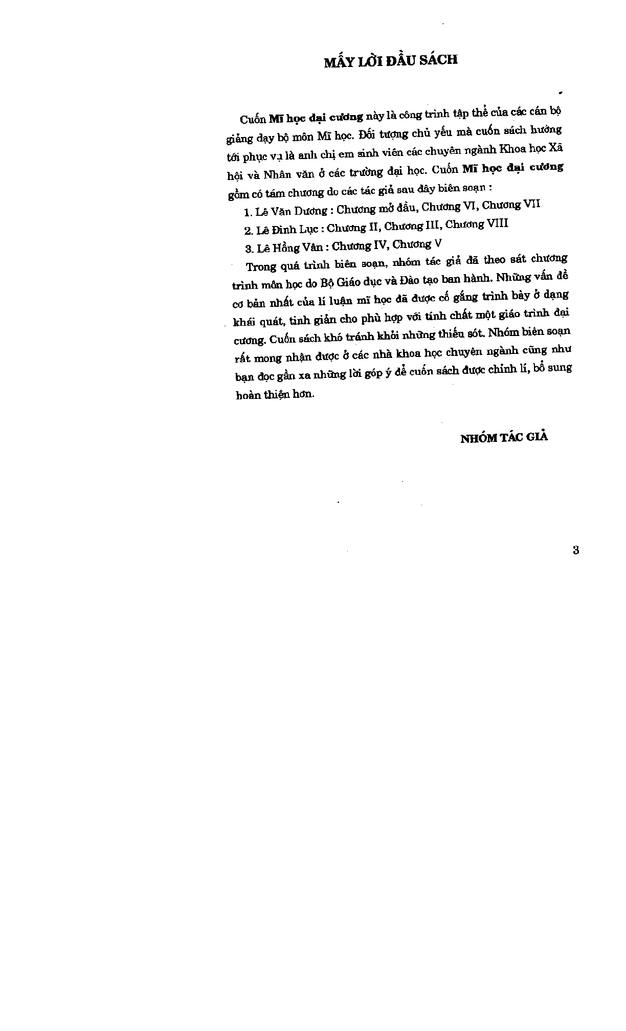 Giáo trình môn Mĩ học đại cương | PDF (2025) (trang 3)