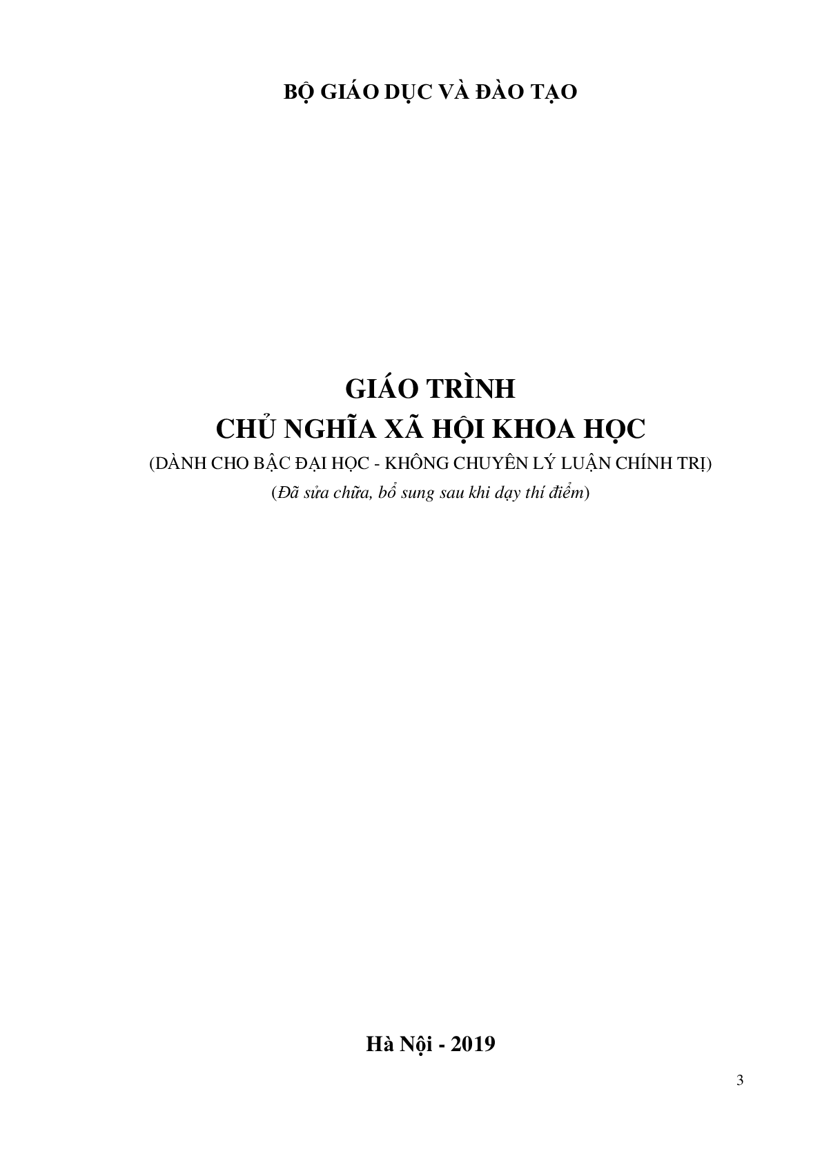 Giáo trình học phần: Chủ nghĩa xã hội khoa học | Đại học Bách Khoa Hà Nội (trang 1)