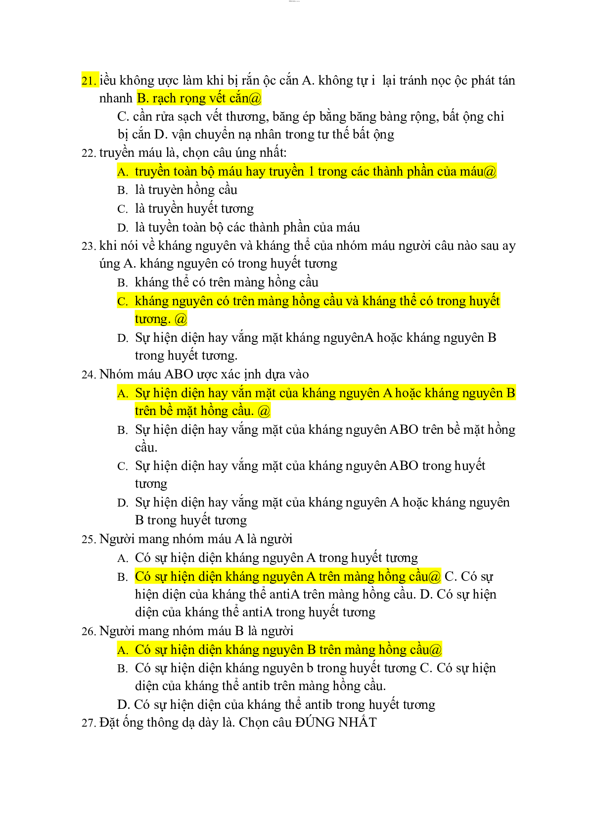 Trắc nghiệm điều dưỡng cơ bản | PDF (2025) (trang 4)