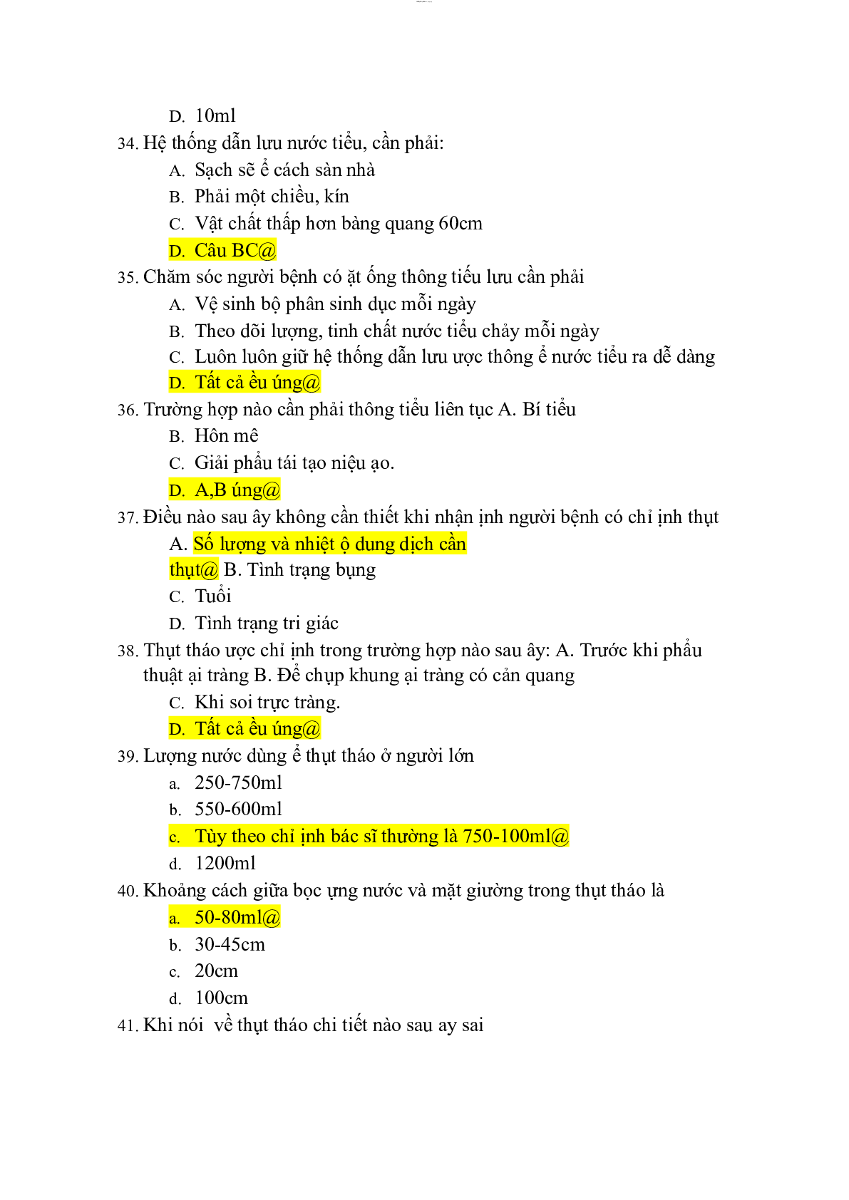 Trắc nghiệm điều dưỡng cơ bản | PDF (2025) (trang 6)