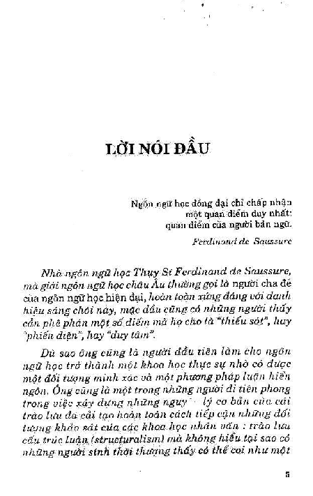 Giáo trình môn Ngôn ngữ học đại cương | PDF | Người dịch: Cao Xuân Hạo (trang 5)