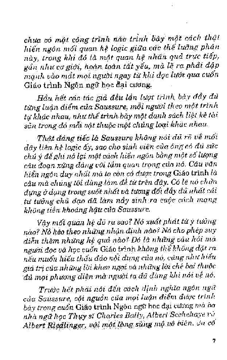 Giáo trình môn Ngôn ngữ học đại cương | PDF | Người dịch: Cao Xuân Hạo (trang 7)