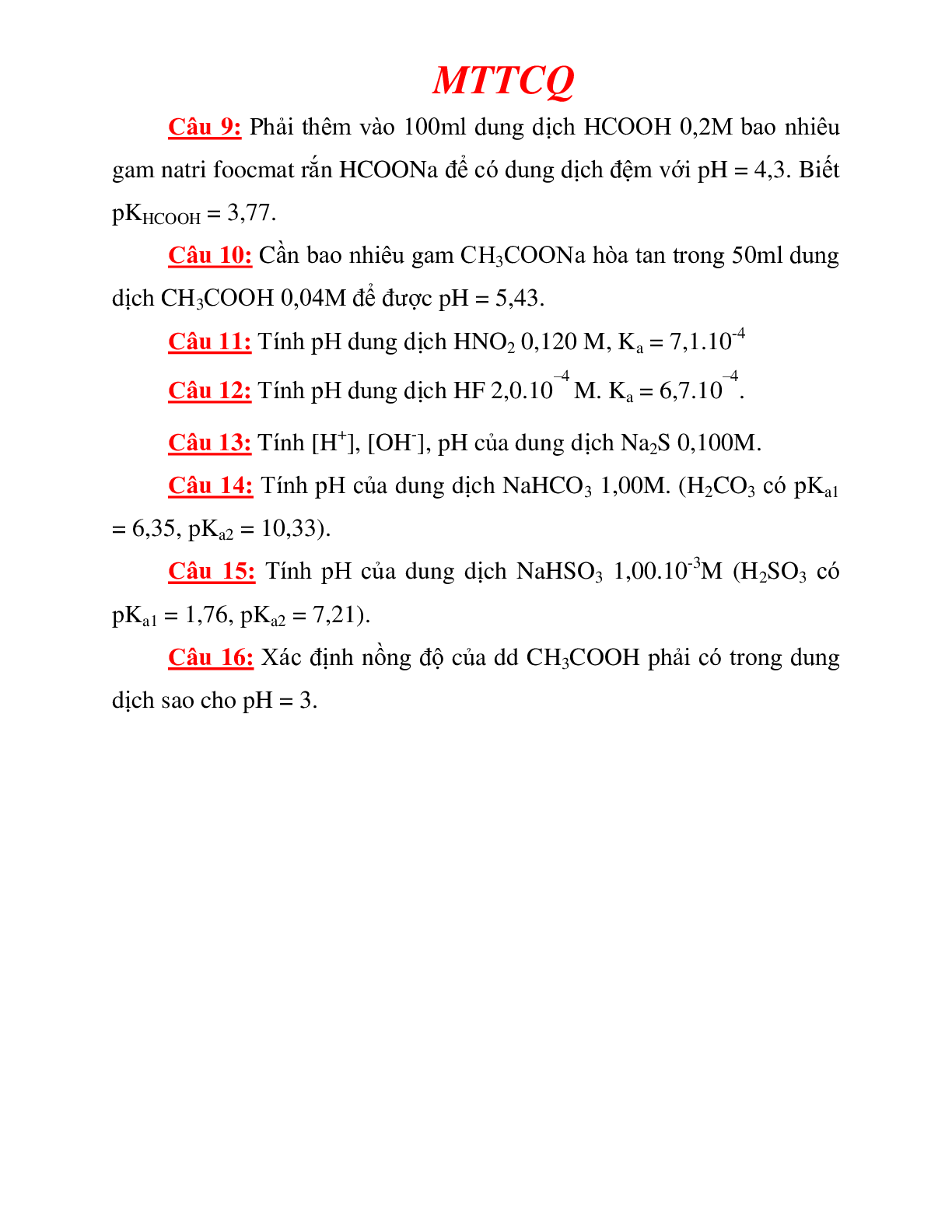 Ngân hàng bài tập HÓA PHÂN TÍCH  (có lời giải) hay, chi tiết nhất | Đại học Bách khoa (2025) (trang 6)