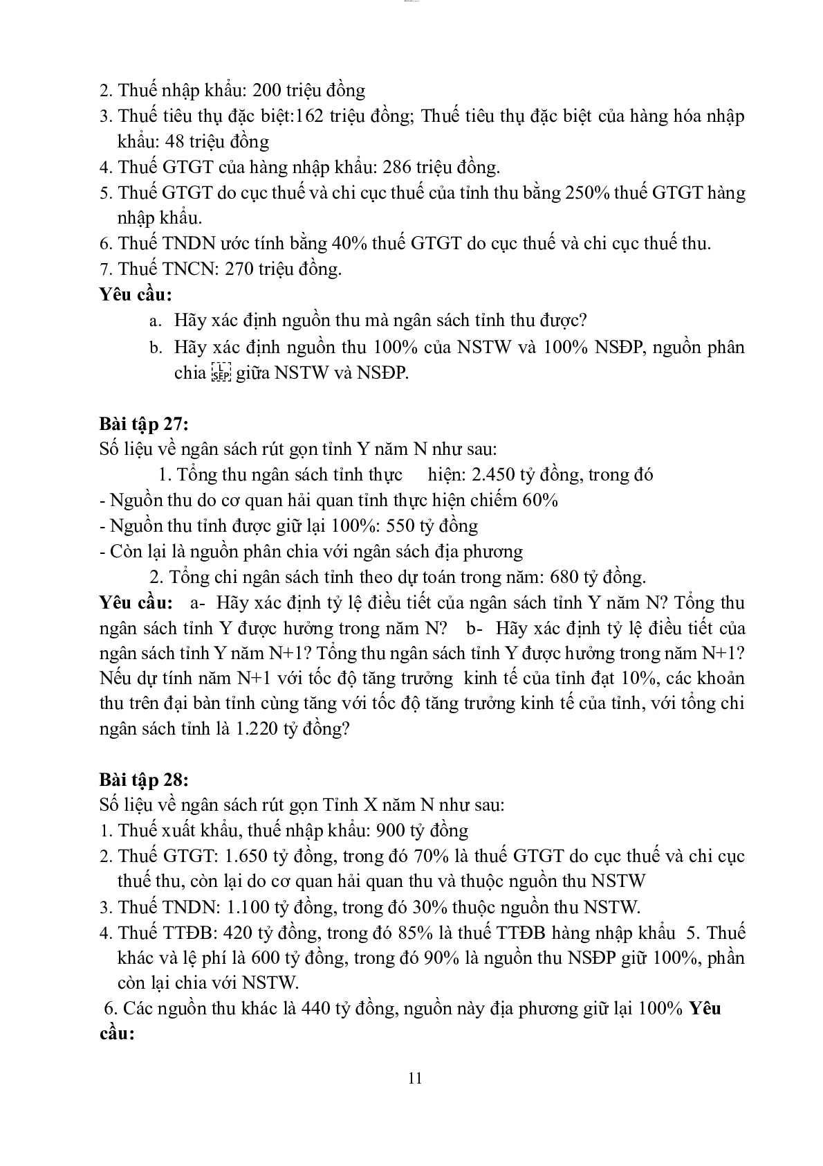 Câu hỏi bài tập Tài chính công | Học viện Ngân Hàng (2025) (trang 8)