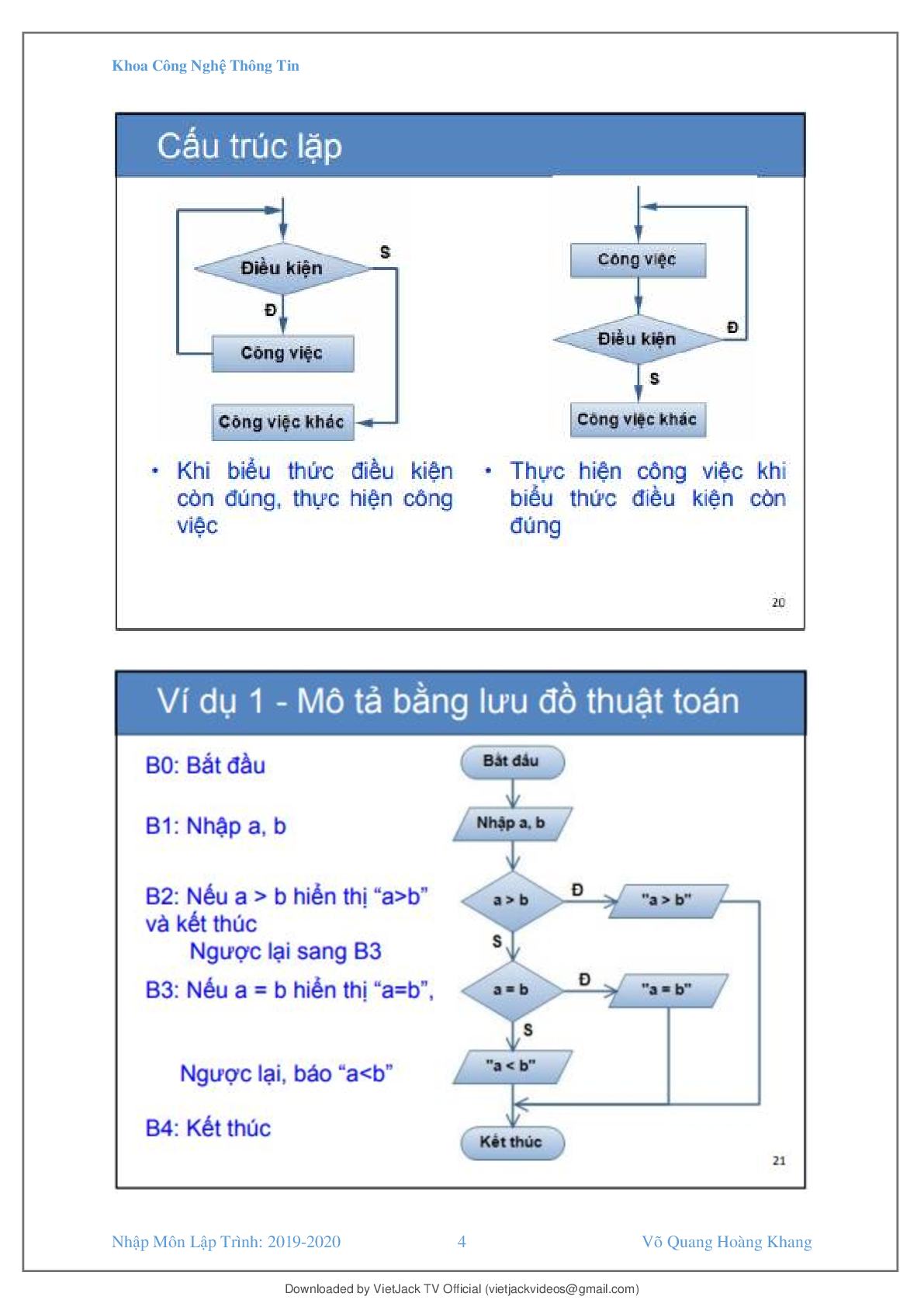 Ngân hàng bài tập LƯU ĐỒ THUẬT TOÁN (có đáp án) | Nhập môn lập trình | Trường Đại học Công nghệ TP HCM (trang 4)