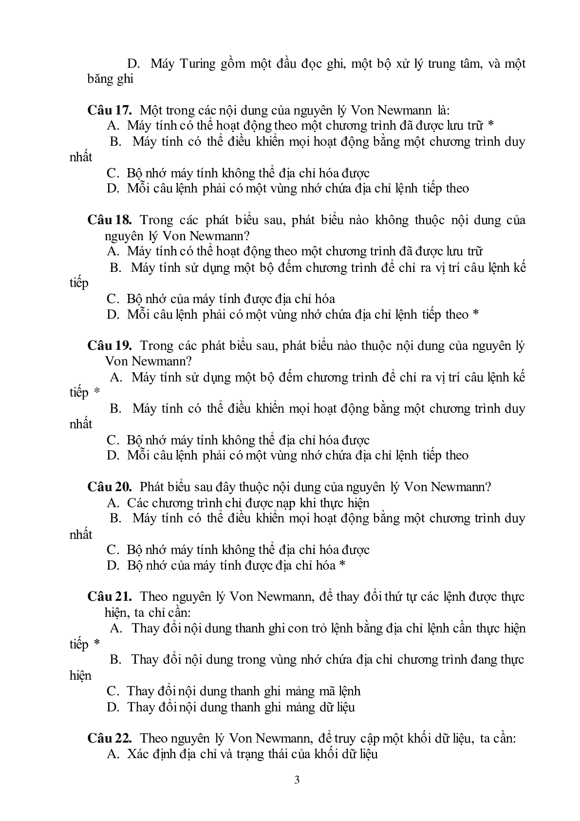 Top 500 câu hỏi trắc nghiệm Kiến trúc máy tính | PTIT, HUST (2025) (trang 4)