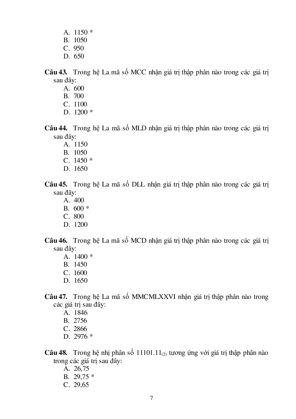 Top 500 câu hỏi trắc nghiệm Kiến trúc máy tính | PTIT, HUST (2025) (trang 8)