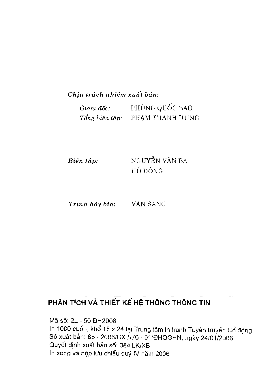 [ Sách ] Phân tích thiết kế hệ thống thông tin | Đại học Quốc Gia Hà Nội (trang 3)