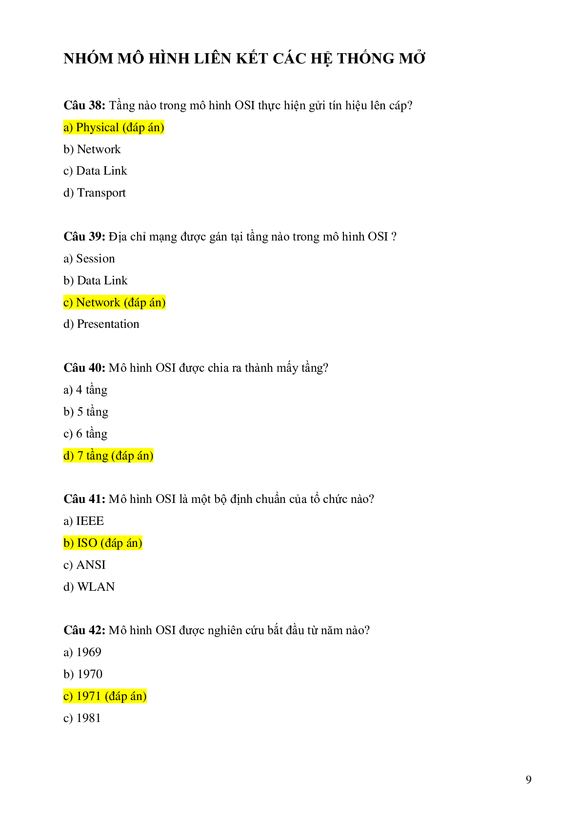 Top 500 Câu hỏi trắc nghiệm Mạng máy tính | Tổng hợp nhiều trường Đại học, Cao đẳng (2025) (trang 5)