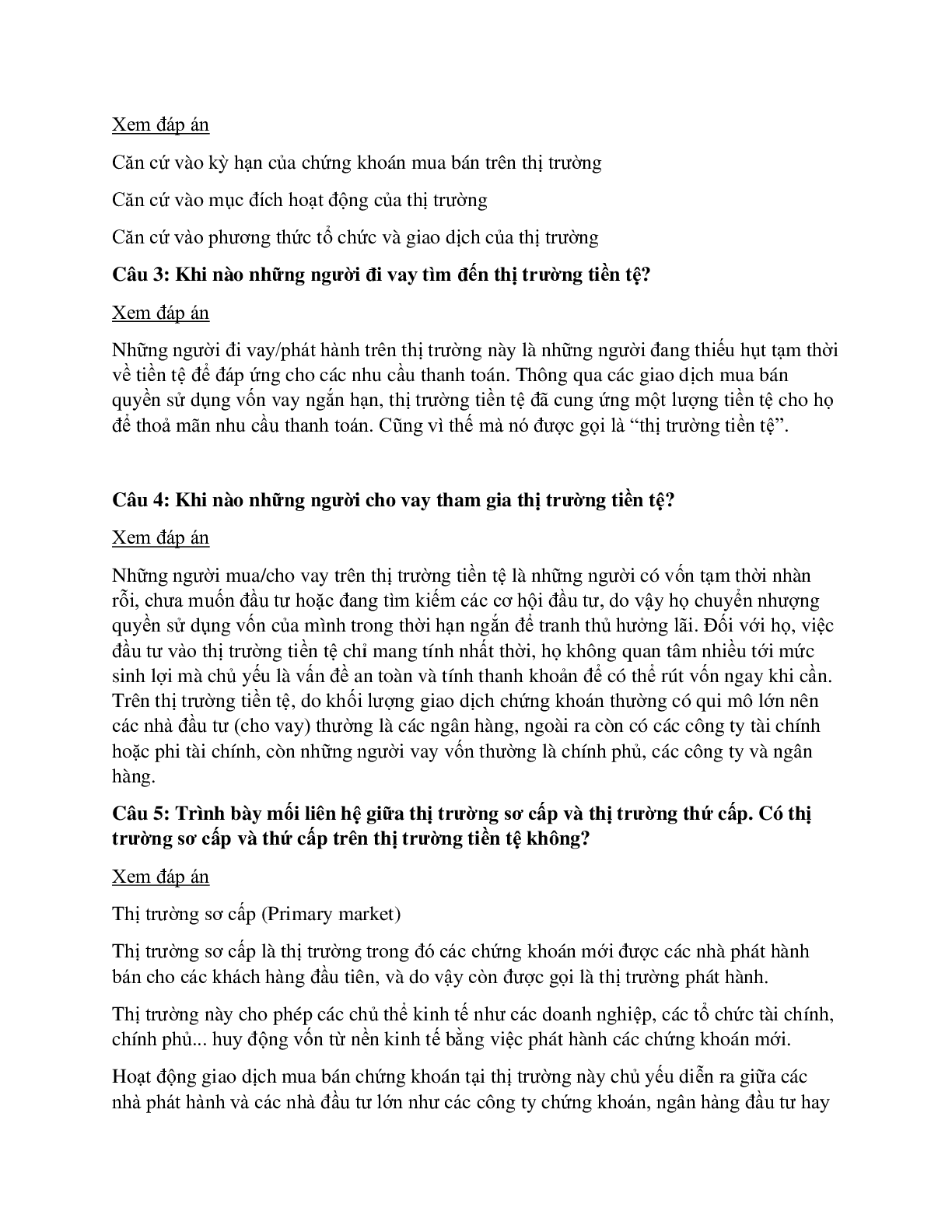 Ngân hàng bài tập TÀI CHÍNH TIỀN TỆ (có đáp án)| Đại học Kinh tế TP Hồ Chí Minh (2025) (trang 7)