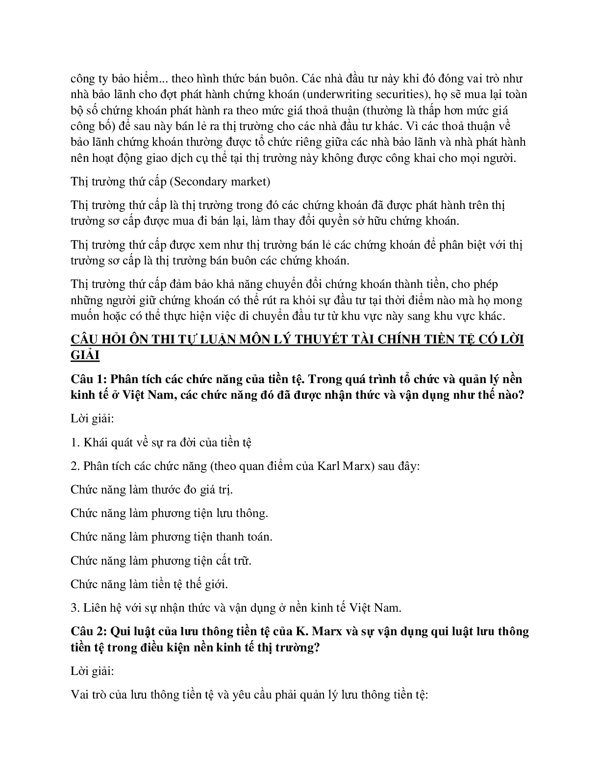 Ngân hàng bài tập TÀI CHÍNH TIỀN TỆ (có đáp án)| Đại học Kinh tế TP Hồ Chí Minh (2025) (trang 8)