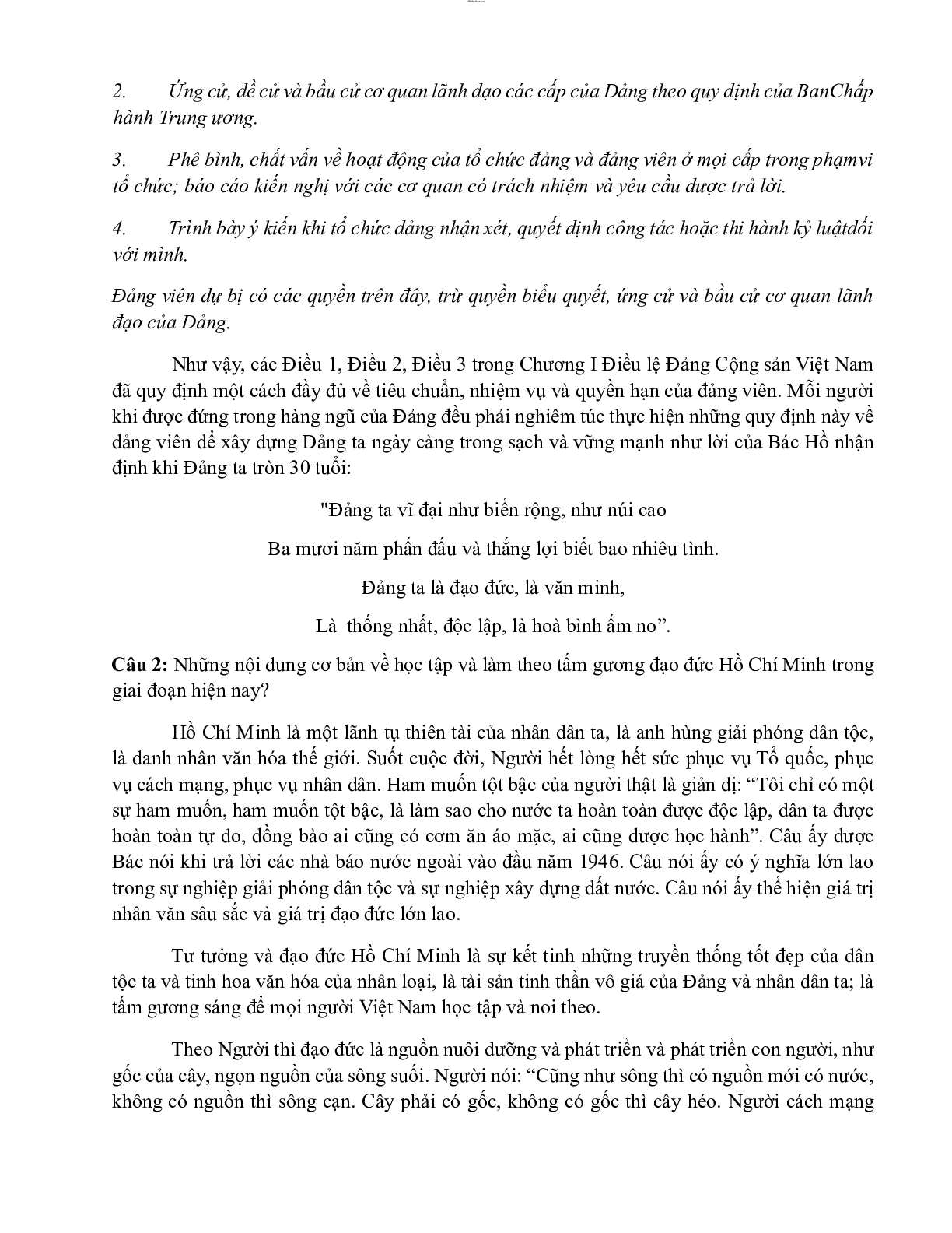 Mẫu bài THU HOẠCH CẢM TÌNH ĐẢNG | 2017 (trang 4)