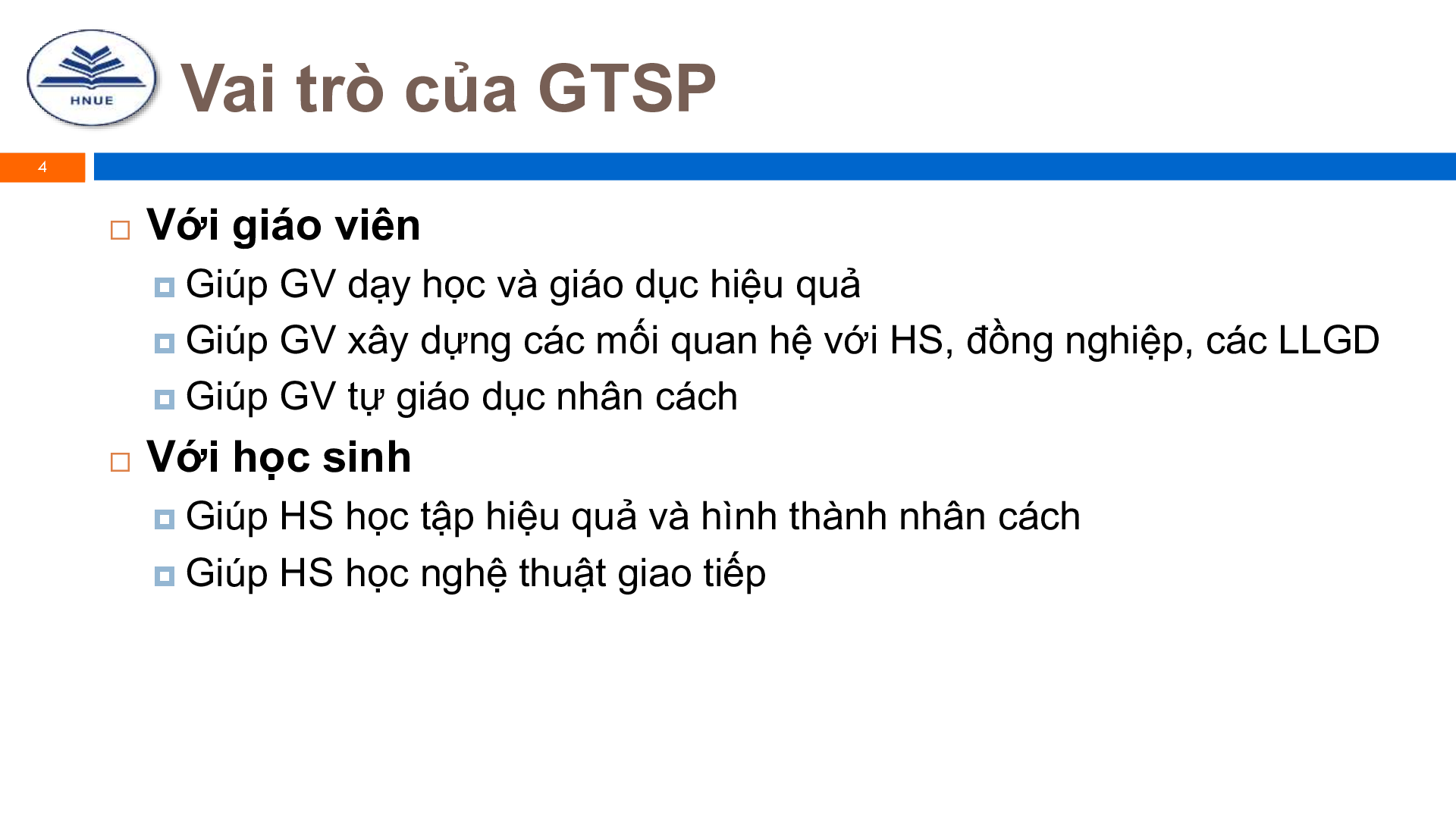 Bài giảng PPT (Power Point) học phần Giao tiếp Sư Phạm | SLIDE | Đại học Sư Phạm Hà Nội (trang 4)