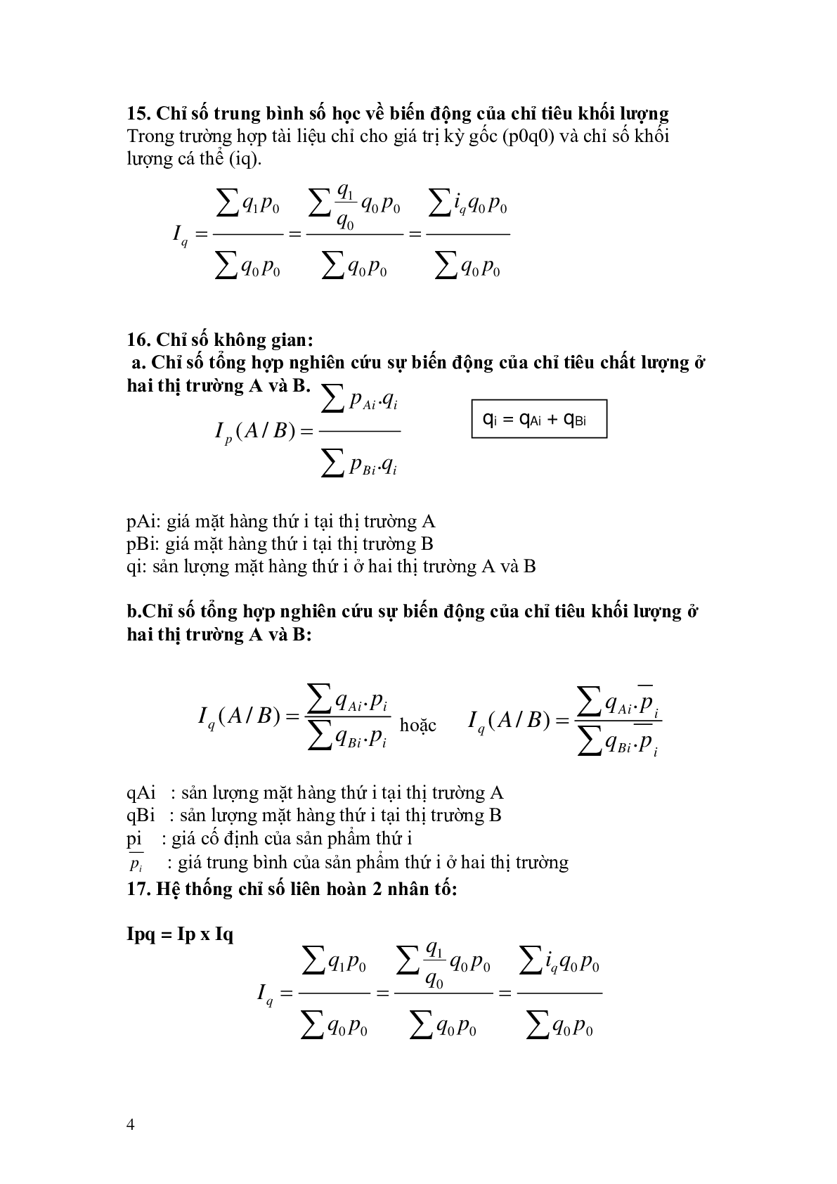 Tổng hợp Công thức môn Nguyên lý thống kê | PDF (trang 4)