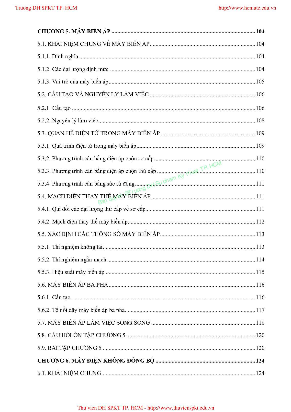 Giáo trình học phần Kỹ thuật điện | Trường Đại học Sư phạm kỹ thuật Thành phố Hồ Chí Minh (trang 6)