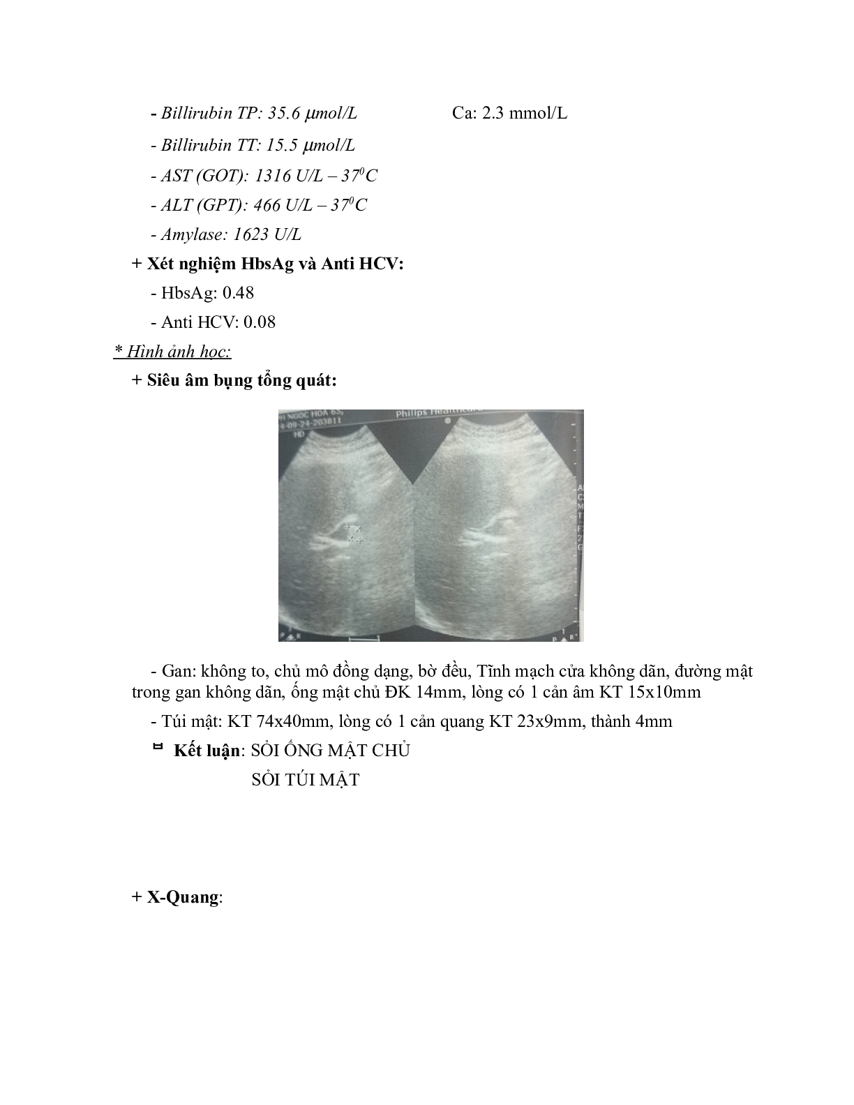 Bệnh án Sỏi túi mật | PDF (trang 3)