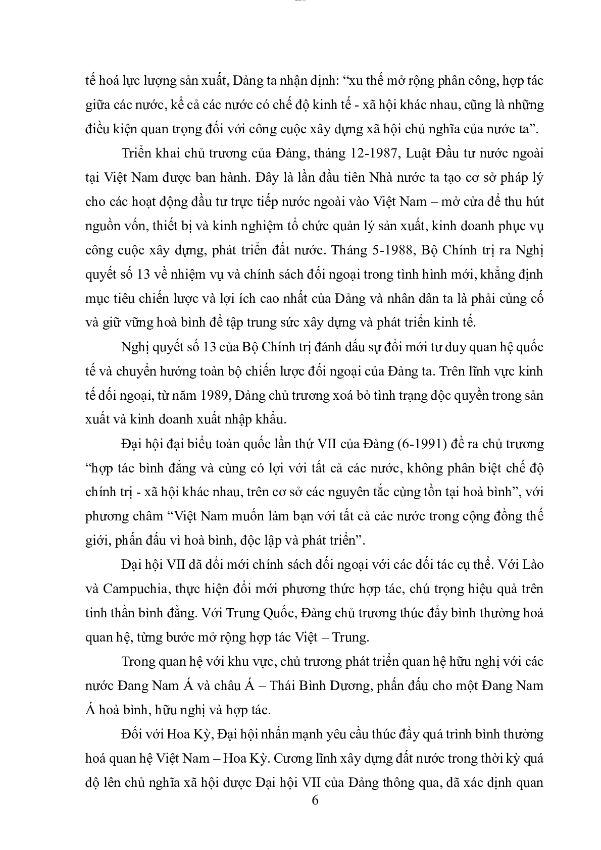 Tiểu luận Đường lối đối ngoại của Đảng trong thời kỳ đổi mới | Lịch sử đảng | Trường Đại học Công Nghệ (trang 8)