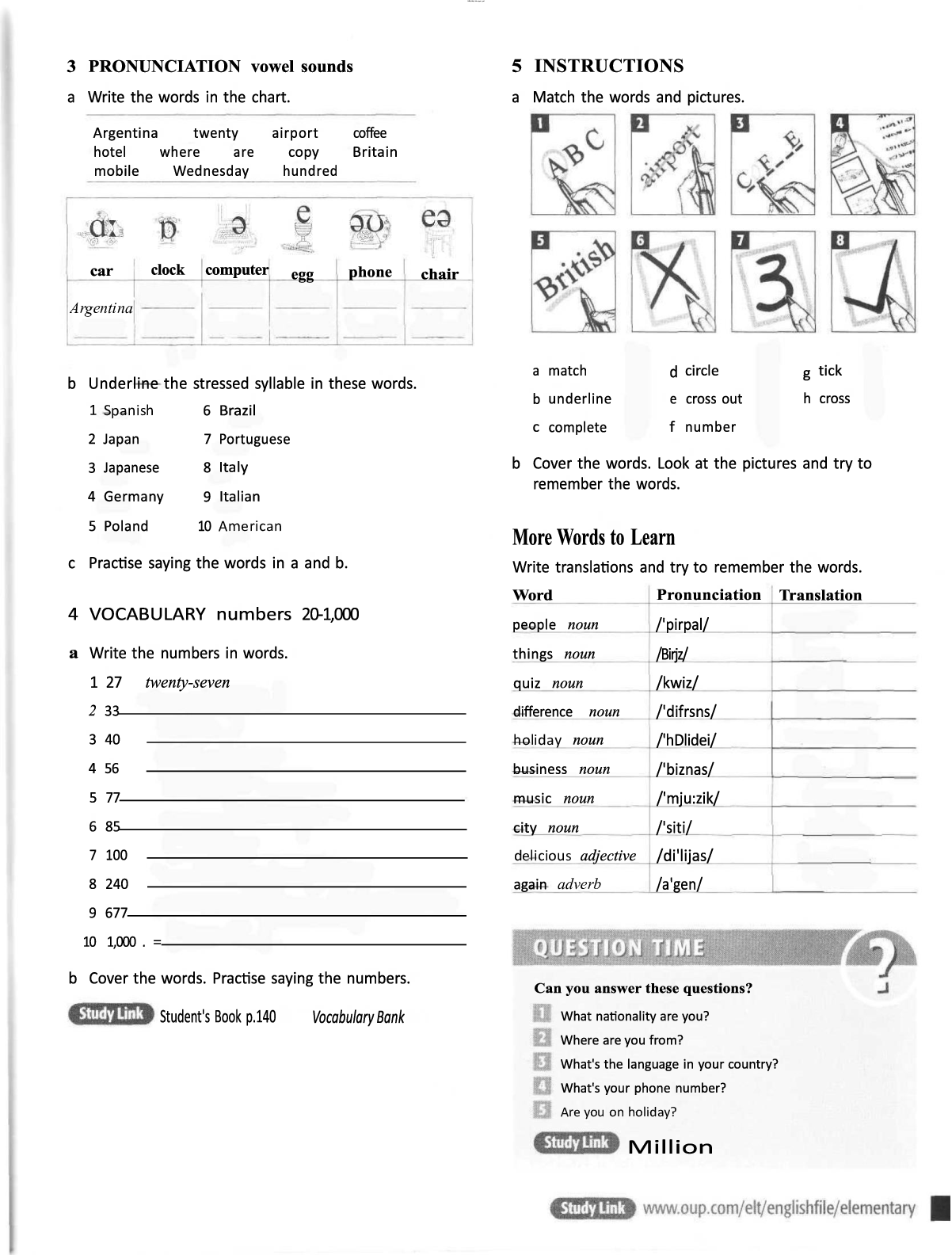 [ SÁCH ] New English file elementary student's book | PDF (trang 5)