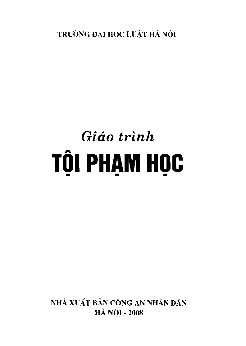 Giáo trình môn Tội phạm học | Trường Đại học Luật Hà Nội (trang 4)