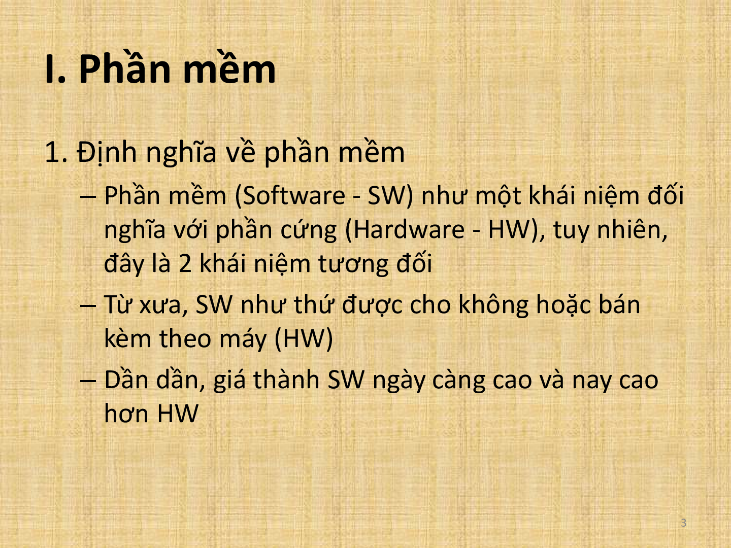 Bài giảng PPT (Power Point) học phần Nhập môn công nghệ phần mềm | SLIDE | Đại học Bách Khoa Hà Nội (trang 3)