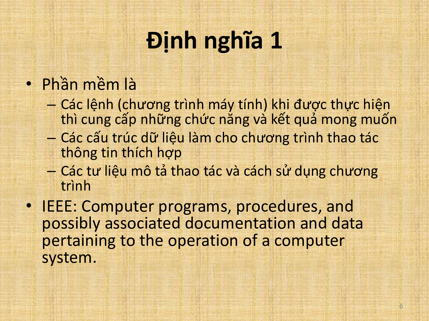 Bài giảng PPT (Power Point) học phần Nhập môn công nghệ phần mềm | SLIDE | Đại học Bách Khoa Hà Nội (trang 6)