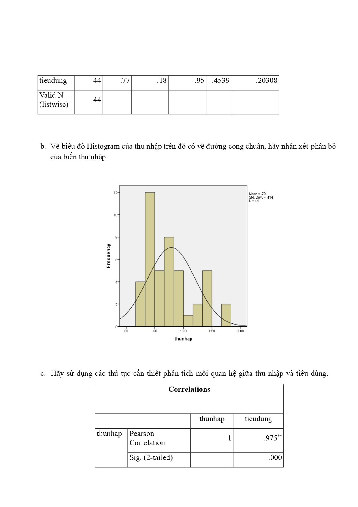 Bài tập Phân tích dữ liệu SPSS (Có lời giải) | Trường Đại học Kinh Tế (trang 2)