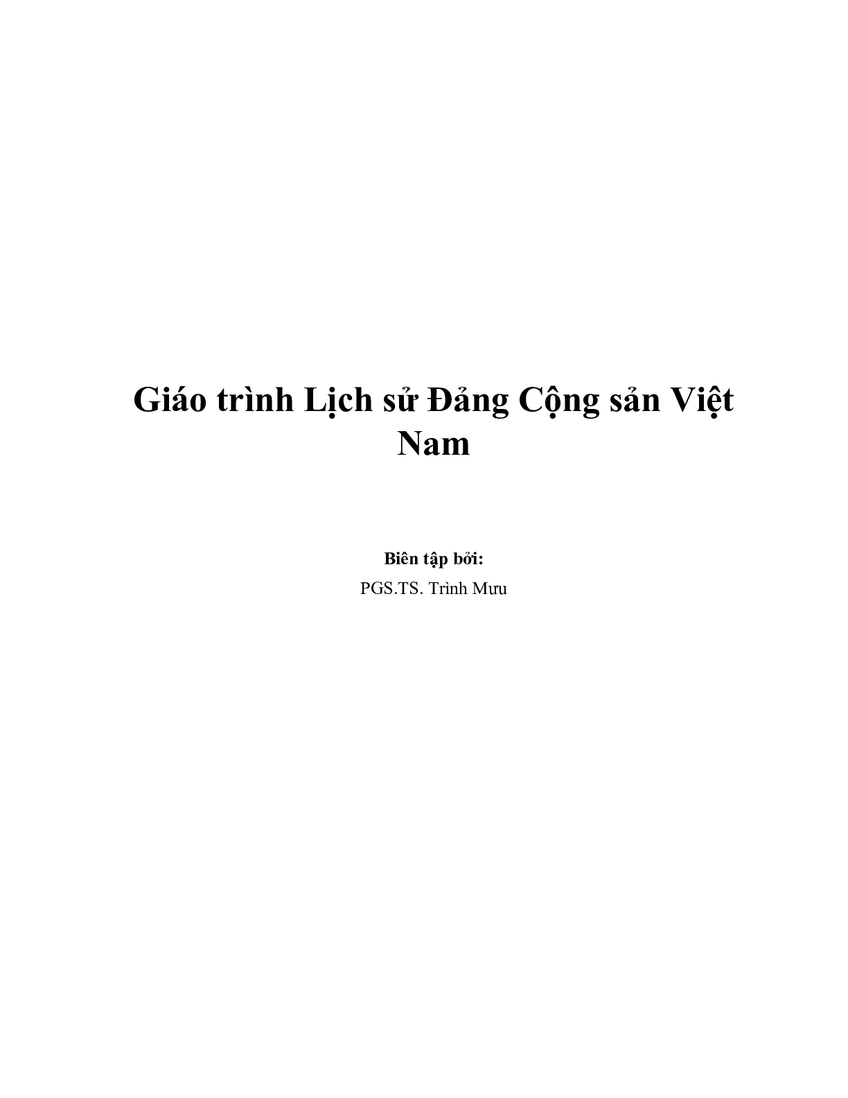 Giáo trình môn Lịch sử Đảng Cộng Sản Việt Nam | Đại học Bách Khoa Hà Nội (trang 1)