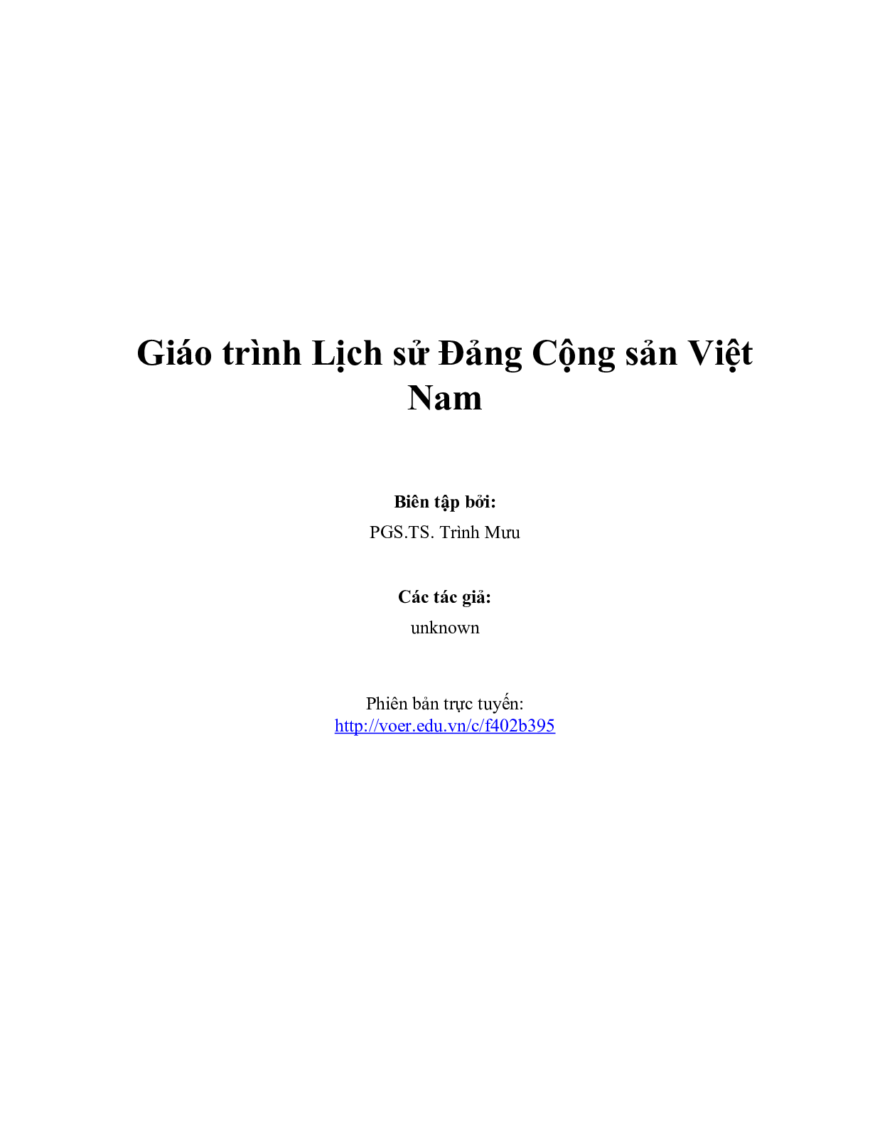 Giáo trình môn Lịch sử Đảng Cộng Sản Việt Nam | Đại học Bách Khoa Hà Nội (trang 2)